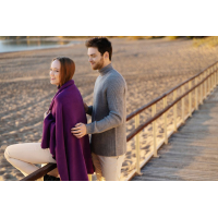 Флисовый плед Warm&Peace, белый 100х140 см