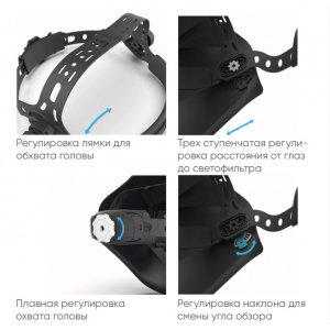 Маска сварщика хамелеон STARTWELD "BLACK MASK" (черная) (51ST400)