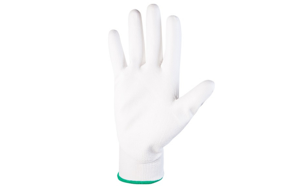 Перчатки защитные из полиэфира с полиуретановым покрытием Jeta Safety JP011w белые