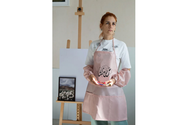 Фартук с нарукавниками MOGOTEX "Home Collection" (комплект) розовый, модель 2053-0 (декор 143)