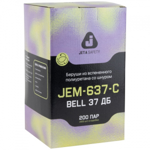 Беруши противошумные со шнурком JEM-637-C SNR 37дБ Bell 1 пара Jeta Safety
