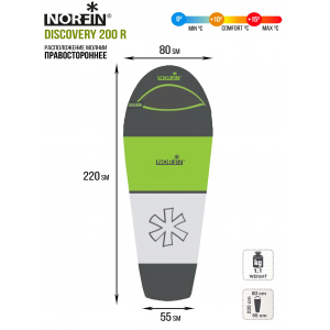 Мешок-кокон спальный Norfin DISCOVERY 200 R