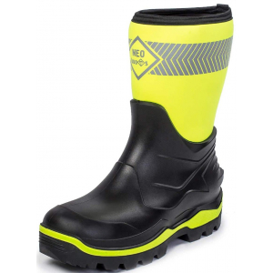 Cапоги ПУ/НИТРИЛ С931 NEO BOOTS MIDI (ТЗРО) мужские, ком. подн и кев.стел, утеплен., лайм (-30°С)